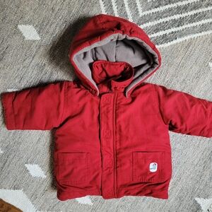 Red Hooded Baby Jacket